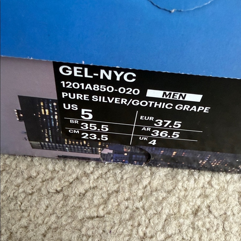 Asics x Awake Gel NYC -Silver and Gothic Grape - Picture 4 of 5